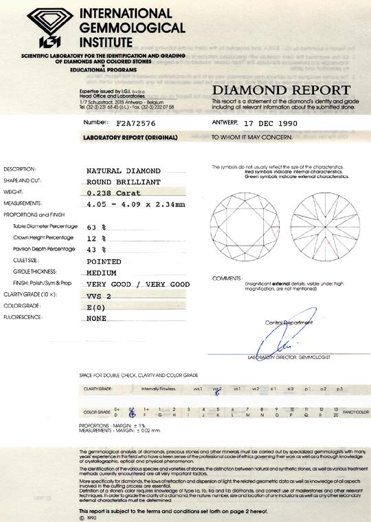 Foto 9 - Diamant 0,238 Brillant River Hochfeines Weiss VVS2 IGI, D6313