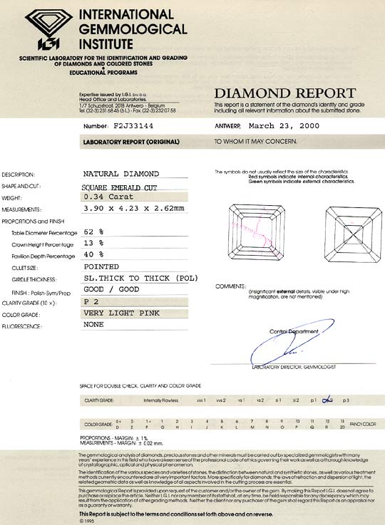 Foto 9 - Diamant 0,34ct Very Light Pink Emerald IGI, D6492