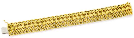 Foto 1 - Gold-Armband vierreihiges Panzerband Gelbgold 14K / 585, K2555