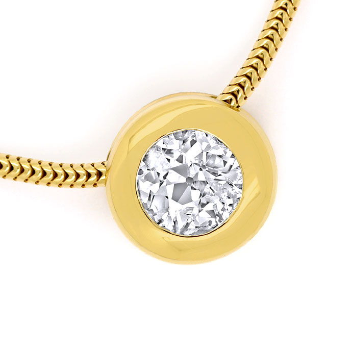 Foto 2 - Diamant-Collier mit 0,56ct Diamant in 18K Gelbgoldzarge, R9052