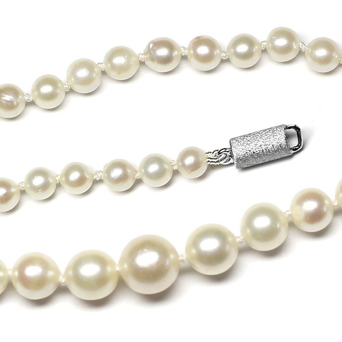 Foto 2 - Perlenkette im Verlauf Akoya Zuchtperlen Weißgoldschloß, R9128