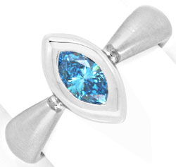 Foto 1 - Ring 0,61 Blauer Diamant Blue Diamond Treated LC, S1301