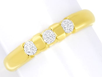 Foto 1 - Feiner Gelbgold-Ring lupenreine Brillanten, S2955